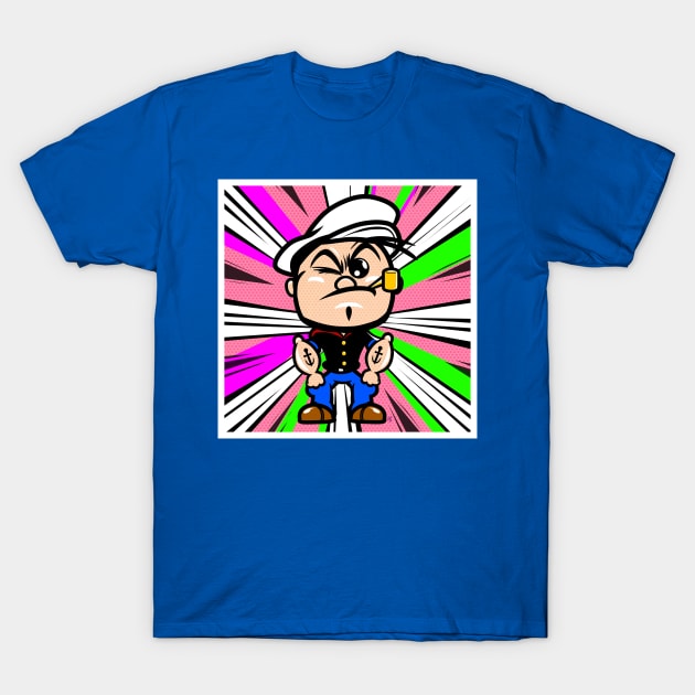 Popeye Pop! Pop Art T-Shirt by UzzyWorks